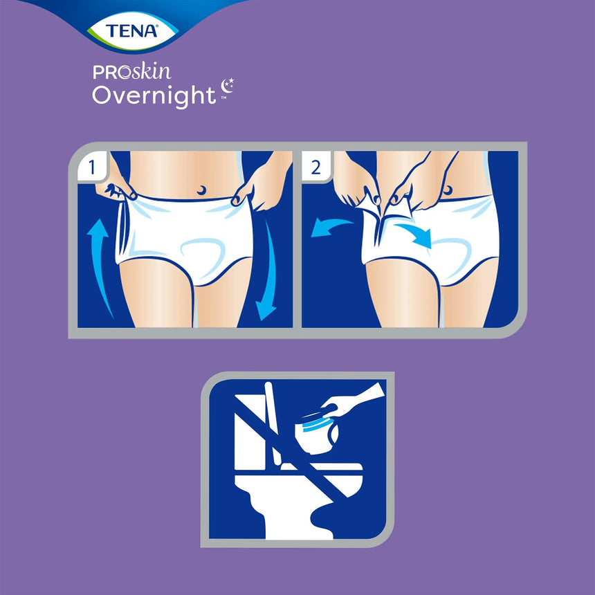 Tena® Overnight Super Absorbent Underwear, Extra Large TENA® ProSkin™ Overnight Super Protective