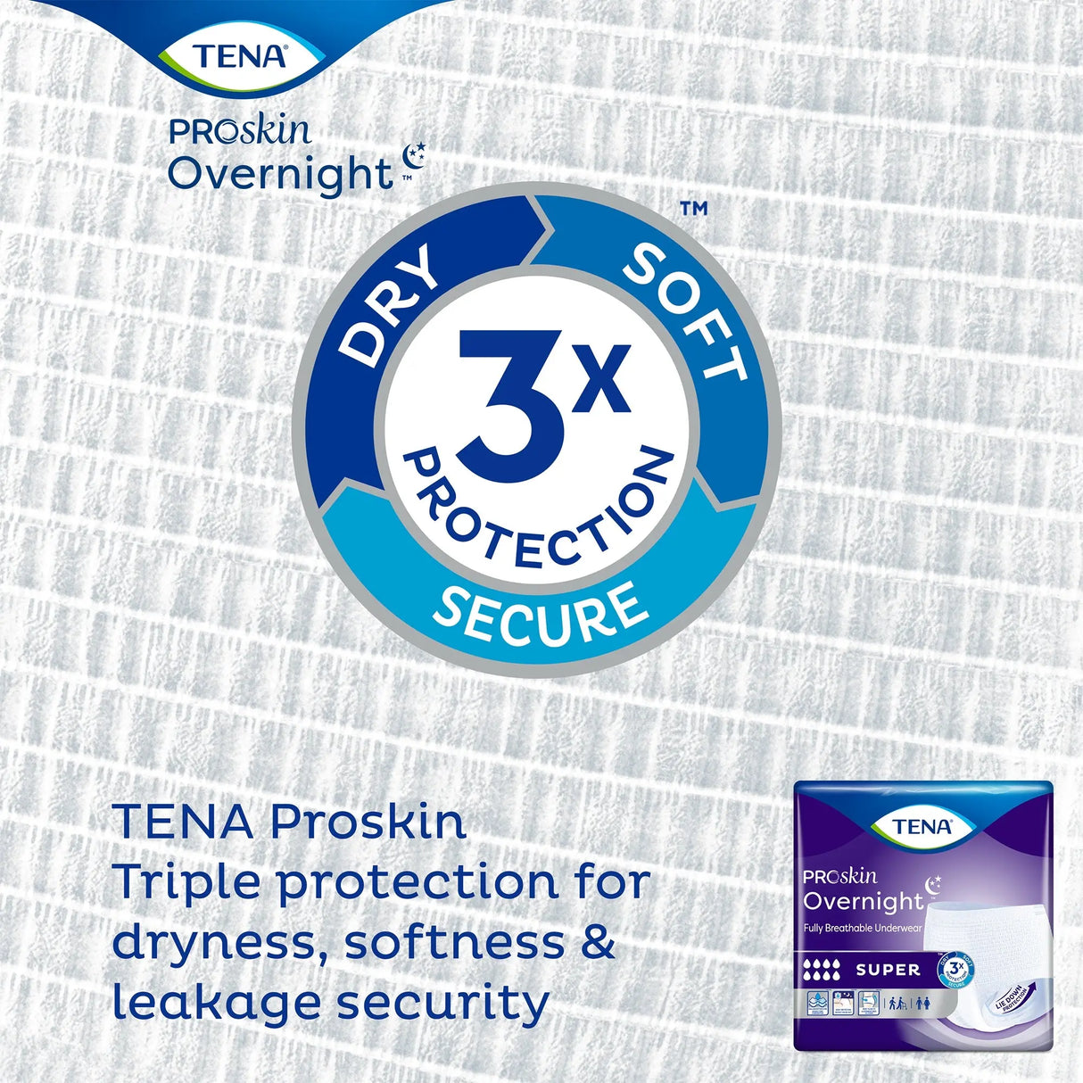 Tena® Overnight Super Absorbent Underwear, Large TENA ProSkin Overnight™ Super Protective