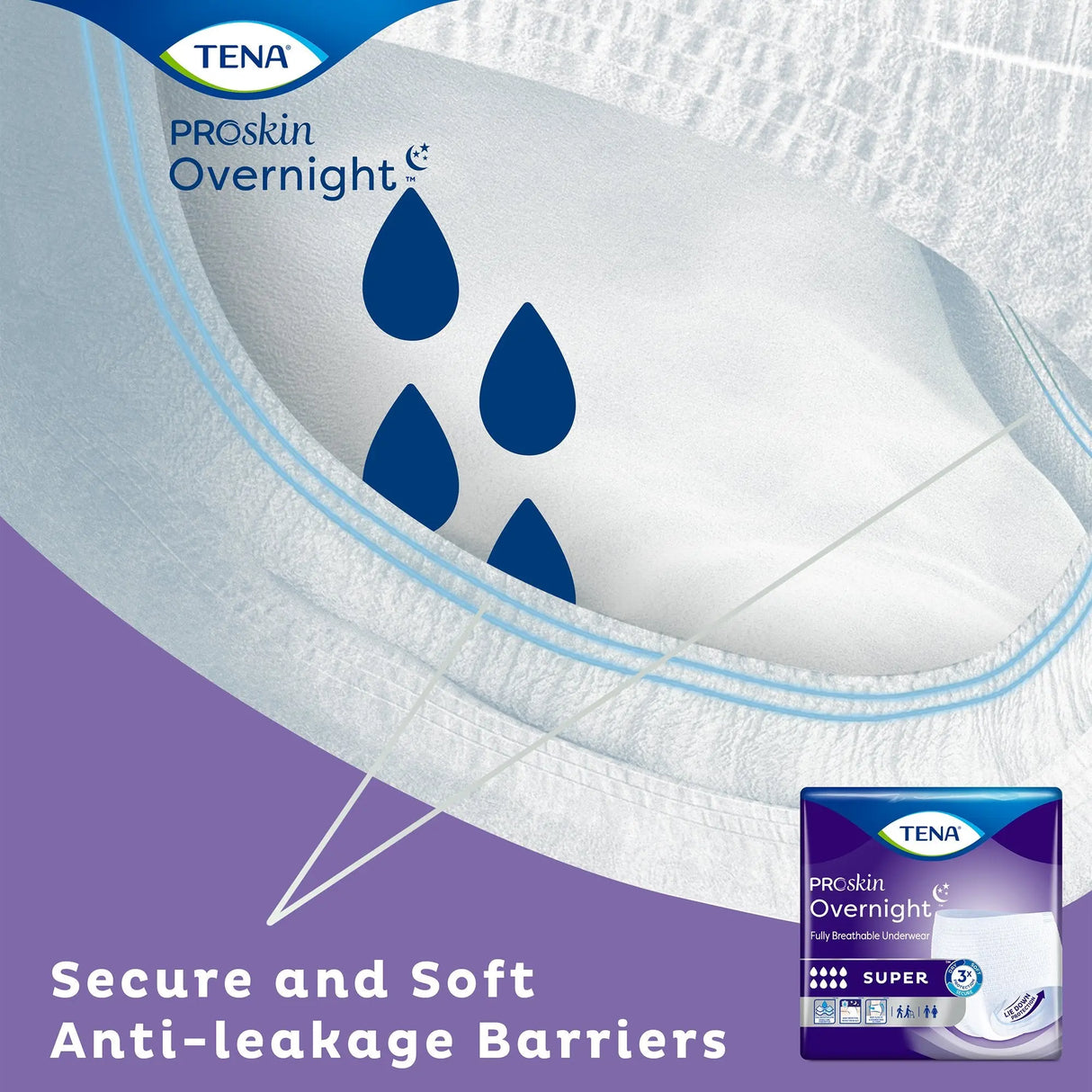 Tena® Overnight Super Absorbent Underwear, Large TENA ProSkin Overnight™ Super Protective