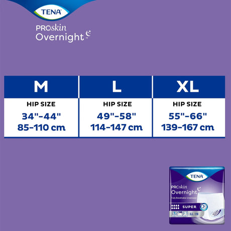 Tena® Overnight Super Absorbent Underwear, Medium TENA® ProSkin™ Overnight Super