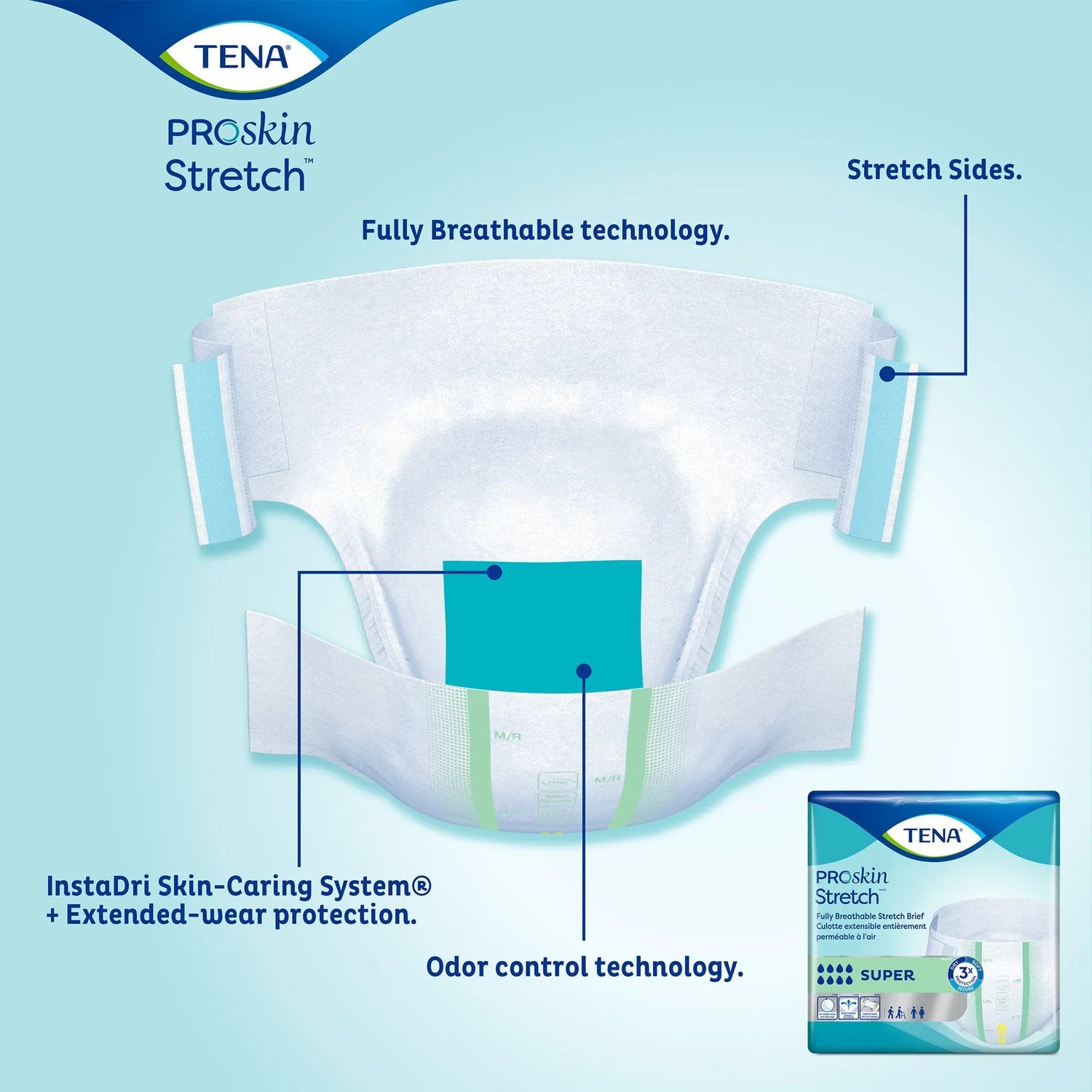 Tena® Stretch™ Bariatric Super Incontinence Brief TENA ProSkin Stretch™ Super