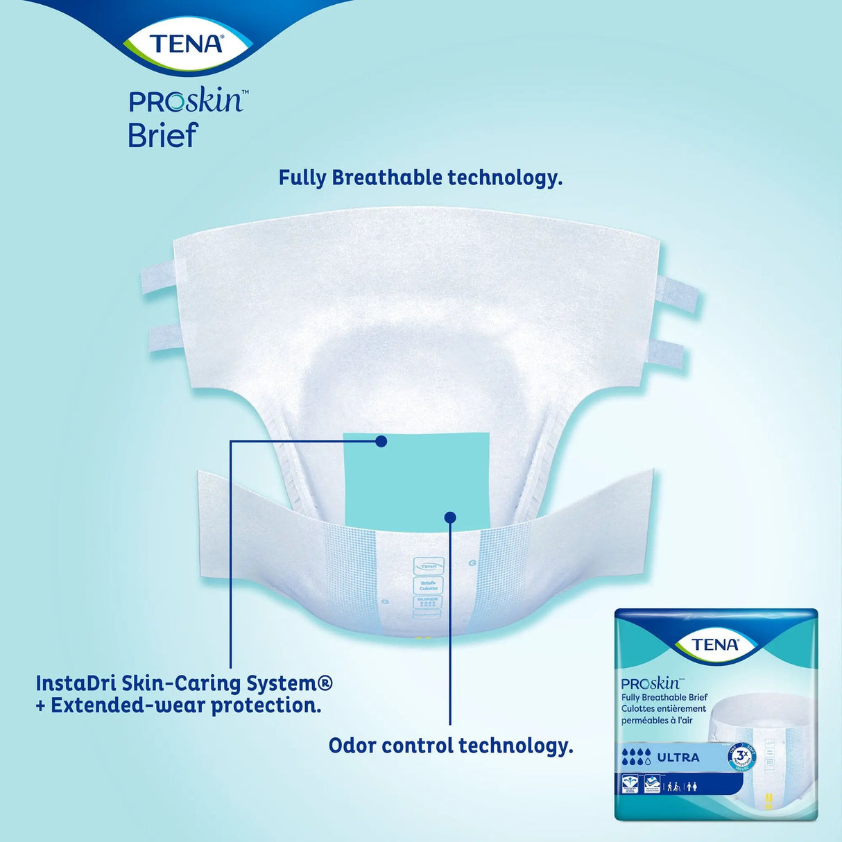 Tena® Ultra Incontinence Brief, Medium TENA ProSkin™ Ultra