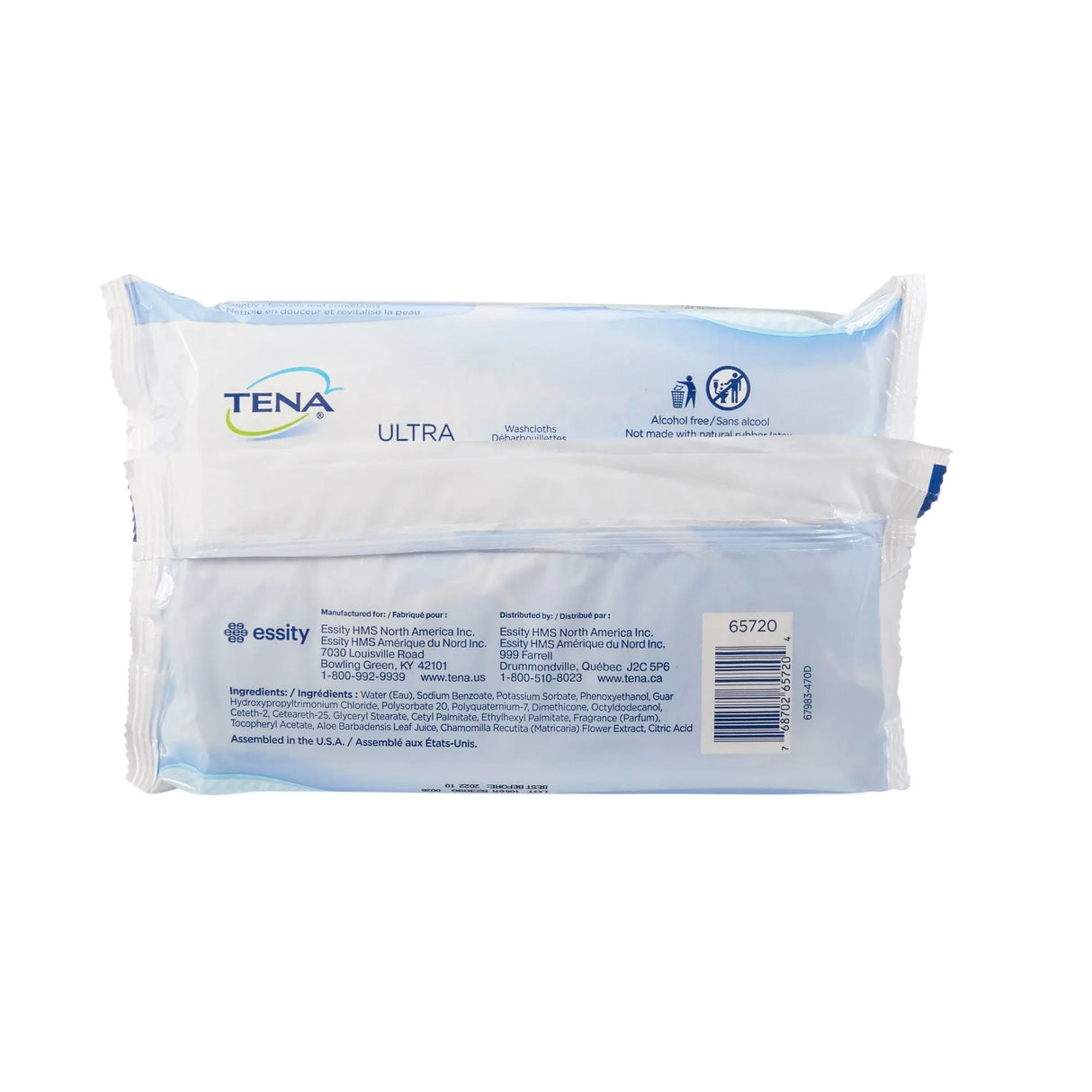 Tena® Ultra Washcloths, Disposable, Soft Pack TENA ProSkin™ Ultra