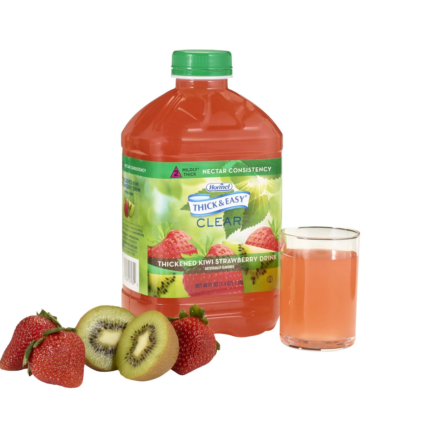 Thick & Easy® Clear Nectar Consistency Kiwi Strawberry Thickened Beverage, 46-ounce Bottle Thick & Easy®
