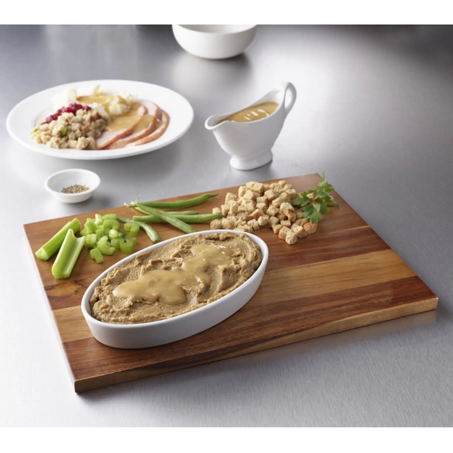Thick & Easy® Purées Turkey with Stuffing and Green Beans Purée Thickened Food, 7-ounce Tray Thick & Easy® Purees