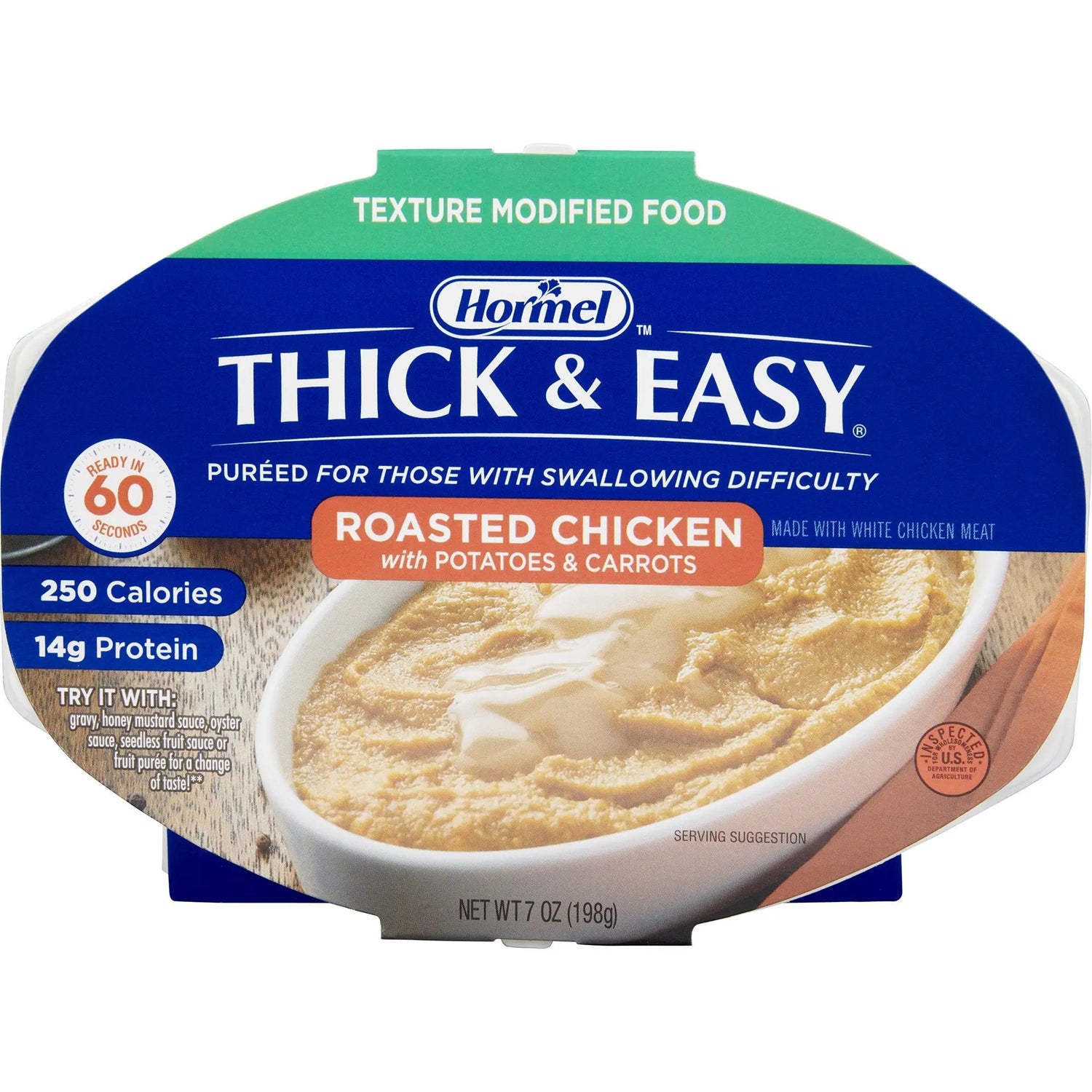 Thick & Easy® Roasted Chicken with Potatoes and Carrots Purée Thickened Food, 7-ounce Tray Thick & Easy® Purees