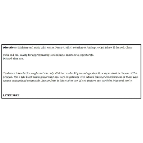 Toothette Plus Oral Swabsticks Foam Tip Untreated, 6" Length, Green Toothette® Plus