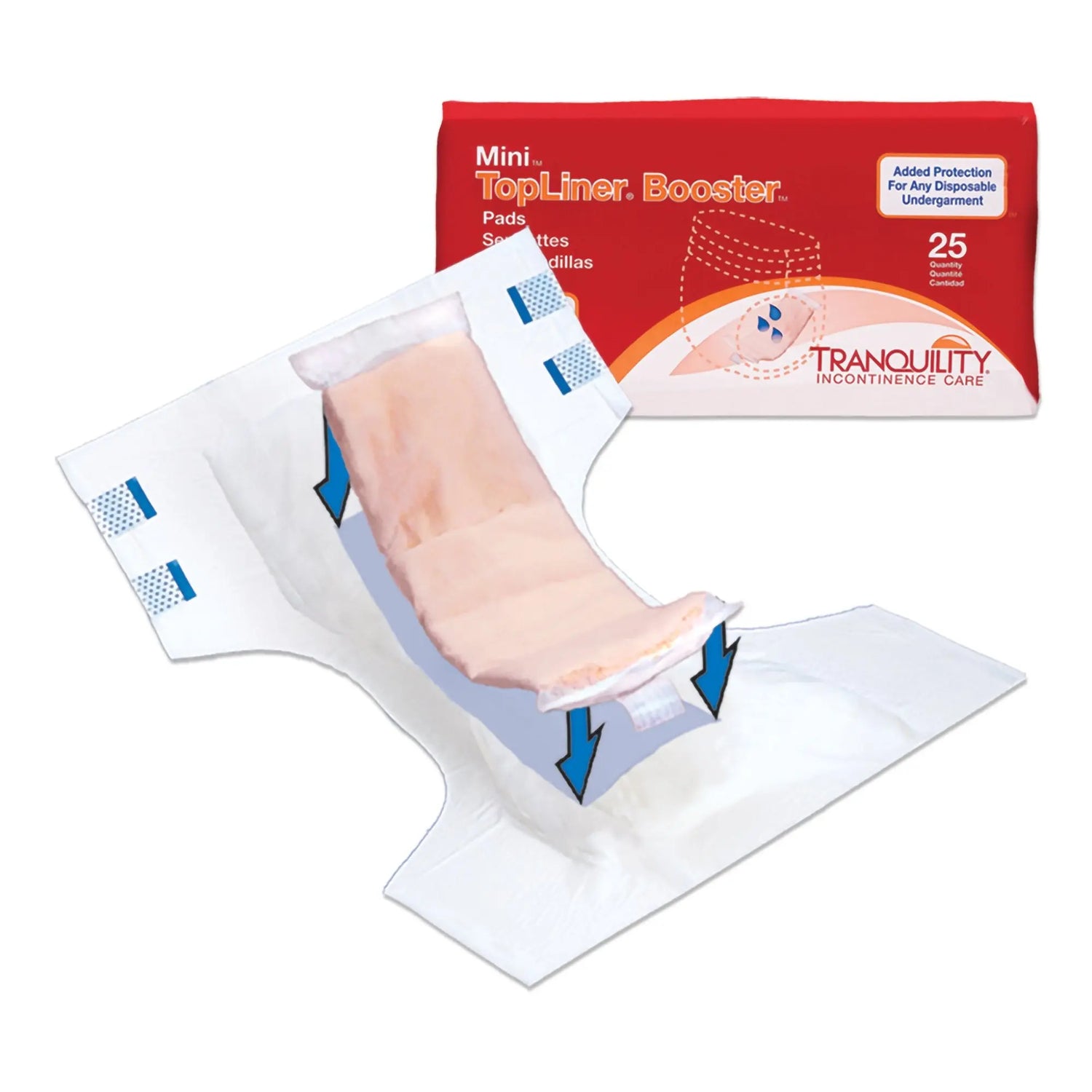 TopLiner™ Mini Incontinence Booster Pad, 2¾ x 10½ Inch - getMovility