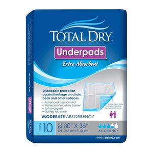 TotalDry Incontinence Underpads, Heavy Absorbency, Disposable, 30 X 36 Inch, Blue TotalDry™