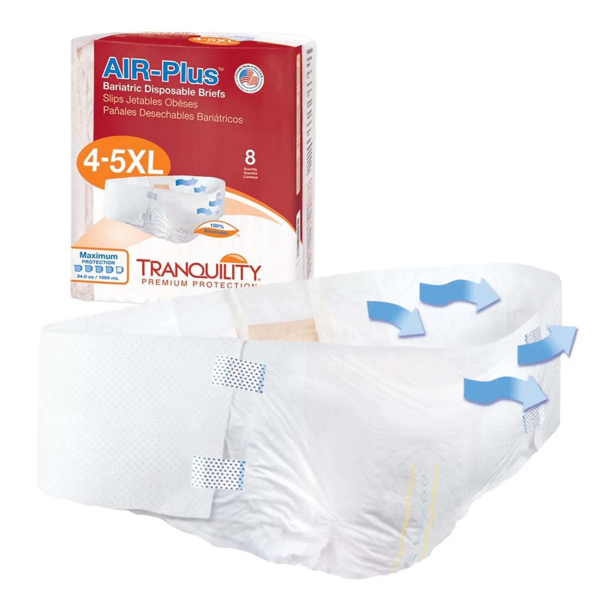 Tranquility® AIR-Plus™ Maximum Protection Bariatric Incontinence Brief Tranquility® AIR-Plus™ Bariatric