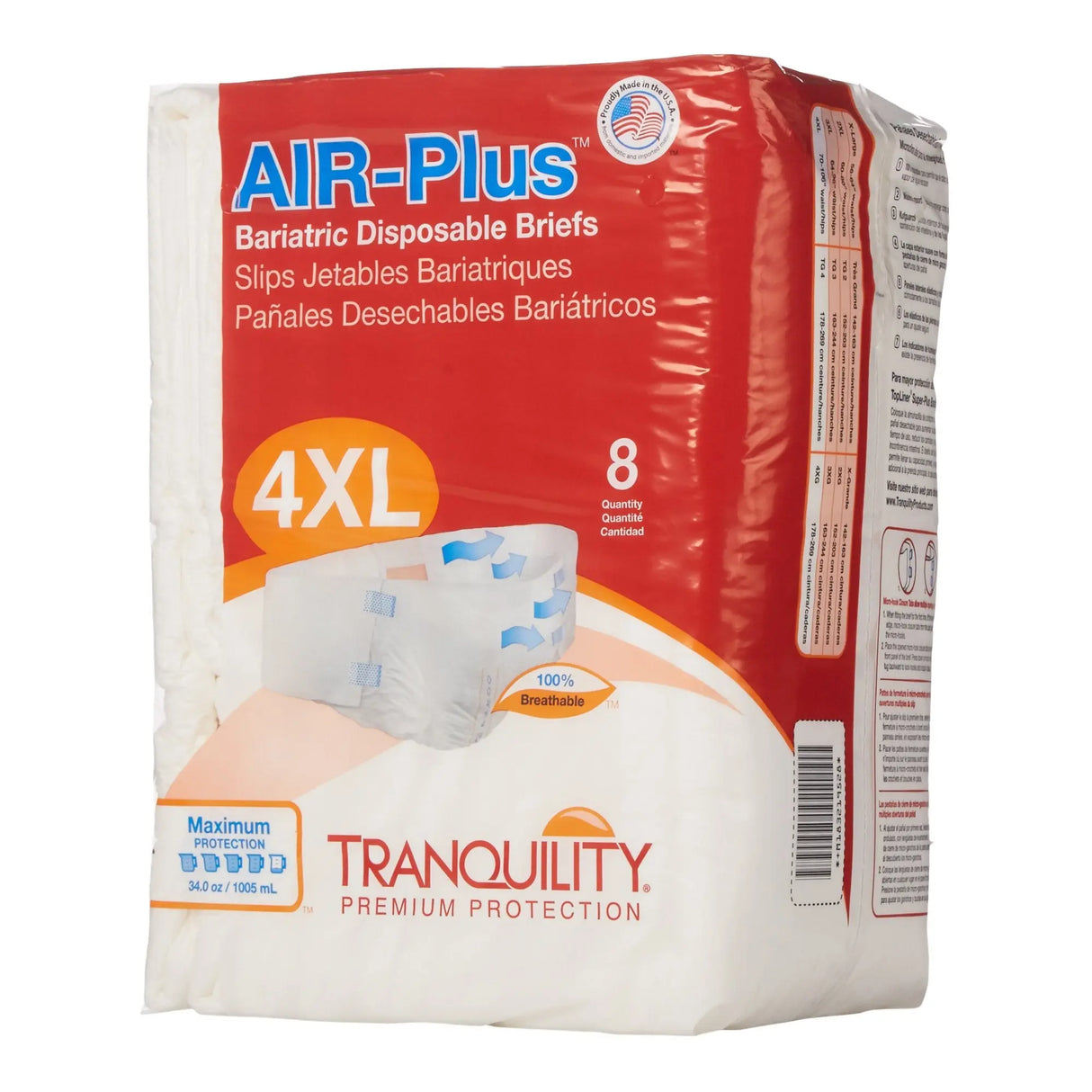 Tranquility® AIR-Plus™ Maximum Protection Bariatric Incontinence Brief Tranquility® AIR-Plus™ Bariatric