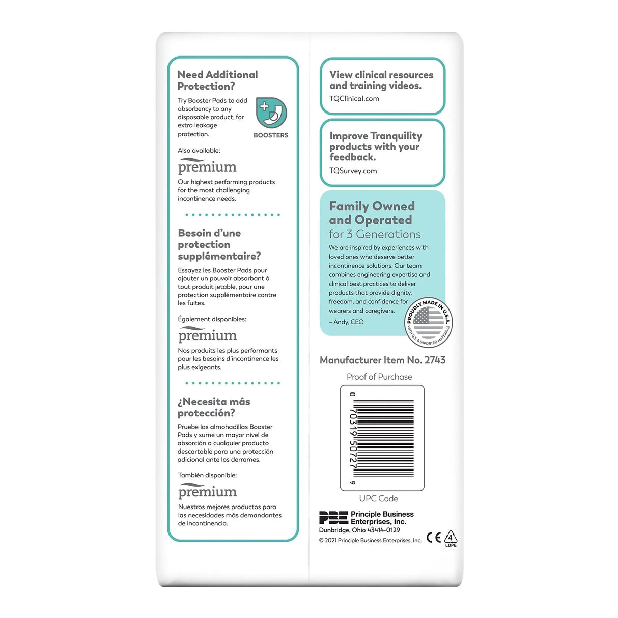 Tranquility® Essential Heavy Incontinence Brief, Extra Small Tranquility® Essential