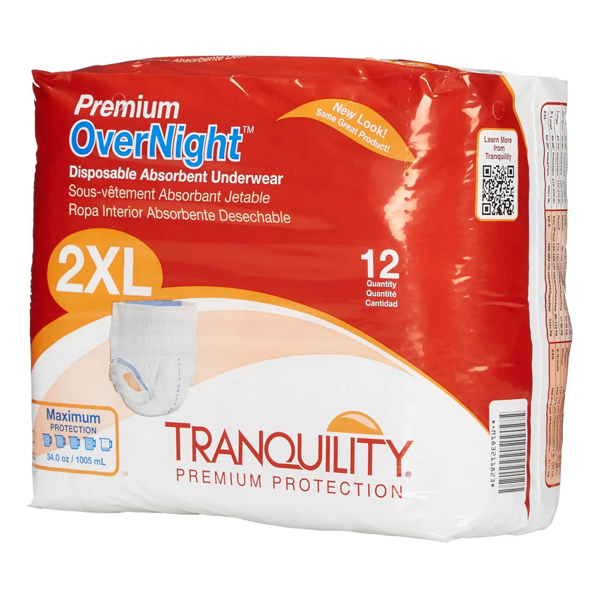 Tranquility® Premium OverNight™ Absorbent Underwear, Extra Extra Large Tranquility® Premium OverNight™