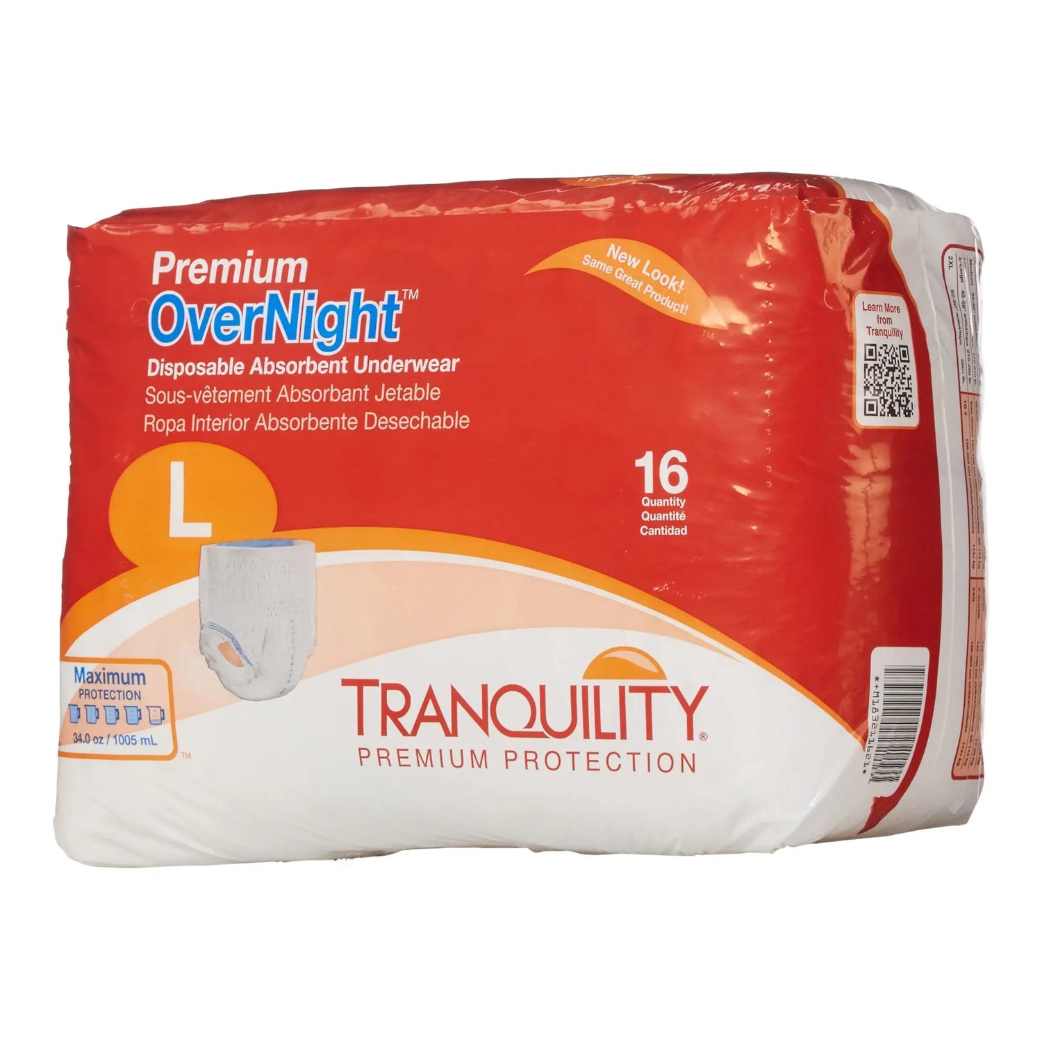 Tranquility® Premium OverNight™ Absorbent Underwear, Large Tranquility® Premium OverNight™