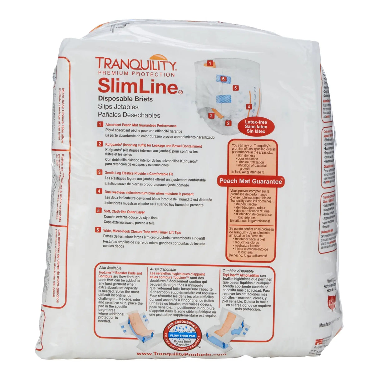 Tranquility® SlimLine® Heavy Protection Incontinence Brief, Extra Small Tranquility® Slimline®