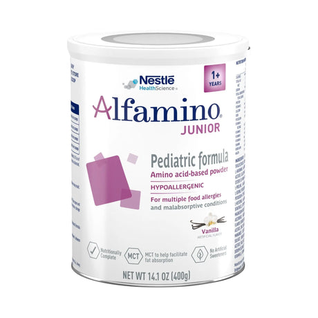 Alfamino® Junior Vanilla Amino Acid Based Pediatric Oral Supplement / Tube Feeding Formula, 14.1 oz. Can Powder Alfamino® Junior