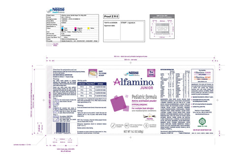 Alfamino® Junior Vanilla Amino Acid Based Pediatric Oral Supplement / Tube Feeding Formula, 14.1 oz. Can Powder Alfamino® Junior