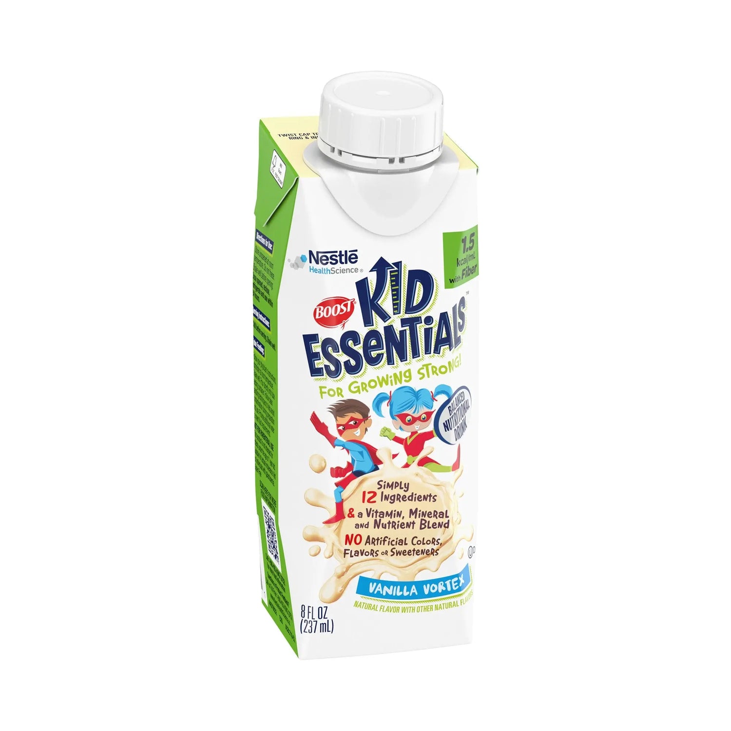 Boost® Kid Essentials™ 1.5 with Fiber Vanilla Pediatric Oral Supplement / Tube Feeding Formula, 8 oz. Carton, 24 per Case Boost® Kid Essentials™ 1.5 with Fiber
