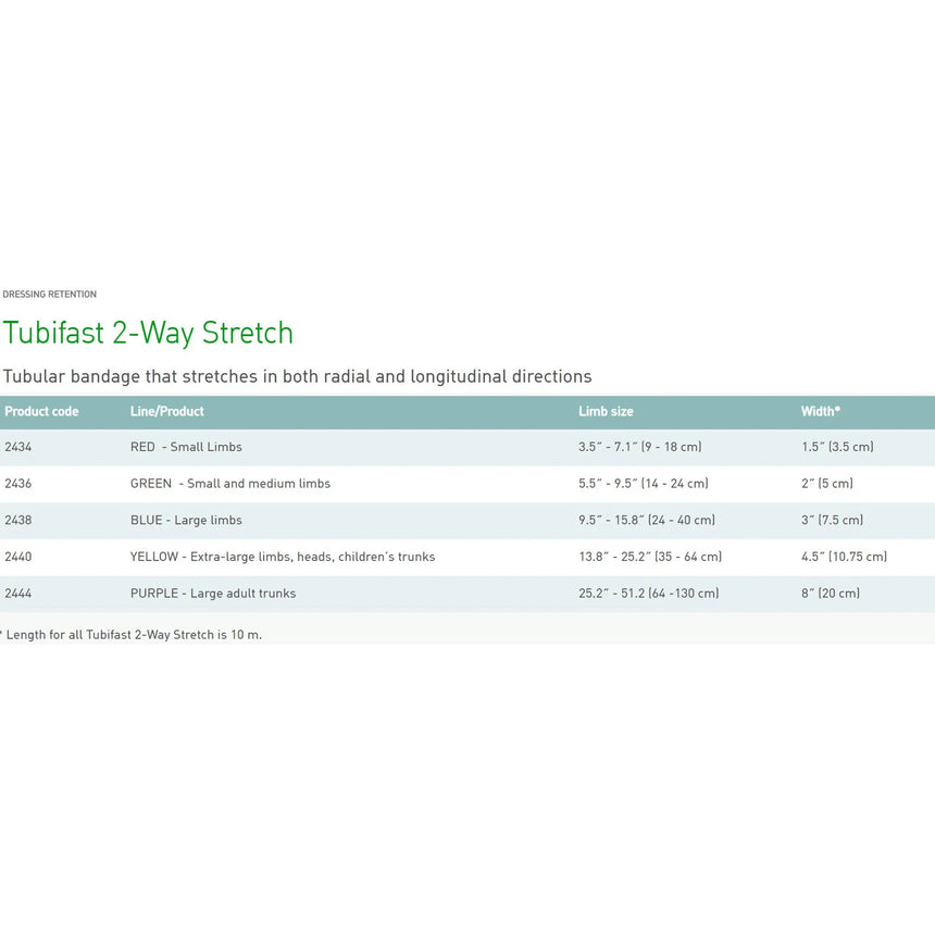 Tubifast® Dressing Retention Bandage Roll, 3 inch x 33 Foot Tubifast® 2 Way Stretch™