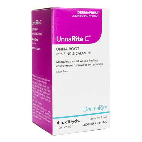 UnnaRite C™ Unna Boot with Calamine and Zinc Oxide, 4 Inch x 10 Yard UnnaRite C™