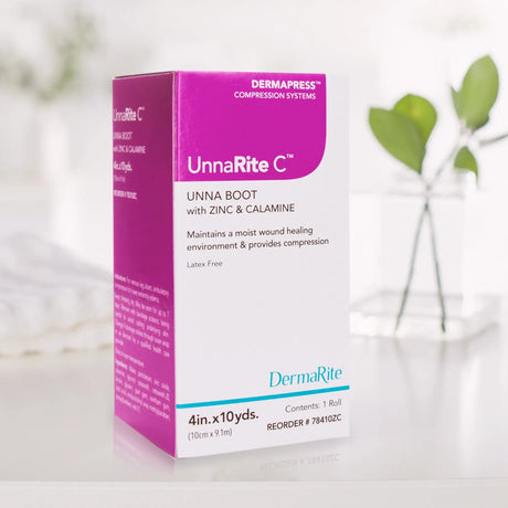 UnnaRite C™ Unna Boot with Calamine and Zinc Oxide, 4 Inch x 10 Yard UnnaRite C™