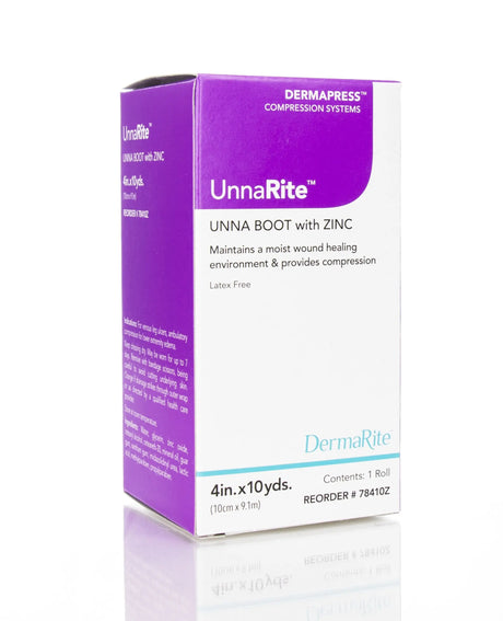 UnnaRite Unna Boot with Zinc Oxide and Calamine, 4 Inch x 10 Yard UnnaRite™