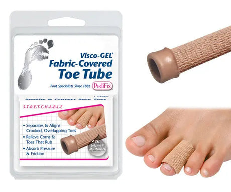 Visco-GEL Fabric-Covered Toe Tube  Large Visco Gel