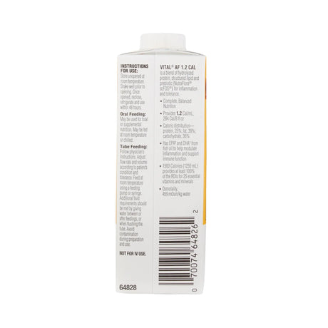 Vital AF 1.2 Cal Vanilla Peptide-Based Therapeutic Nutrition for Inflammation and Tolerance, 8-ounce carton Vital® AF 1.2 Cal