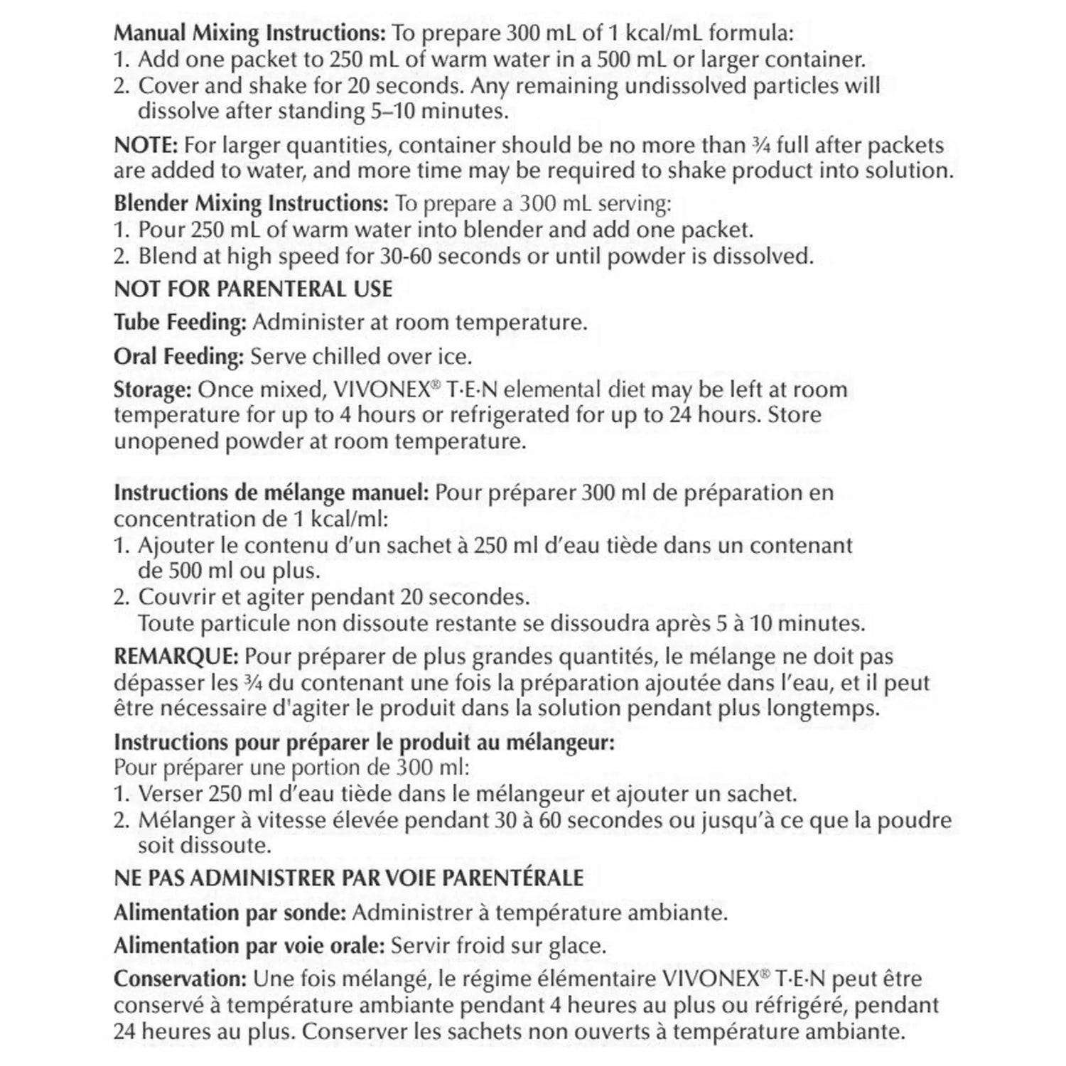 Vivonex® T.E.N. Elemental Formulated Liquid Diet Vivonex® T.E.N