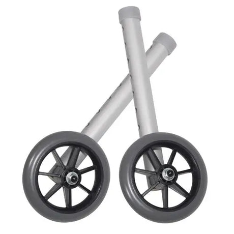 Walker Wheels 5  Fixed With Rear Glide Caps (pair) Movility LLC- CM