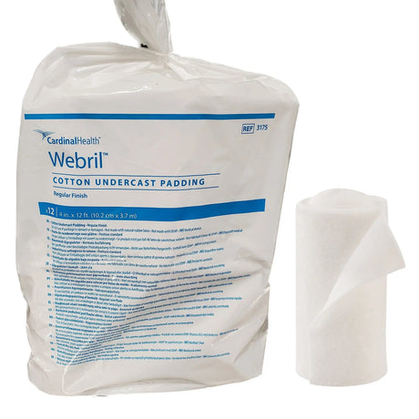 Webril™ Undercast Cotton Cast Padding, NonSterile, 4 Inch x 4 Yard Webril™