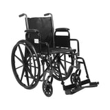 Wheelchair McKesson Dual Axle Desk Length Arm Swing-Away Footrest Black Upholstery 16 Inch Seat Width Adult 250 lbs. Weight Capacity McKesson