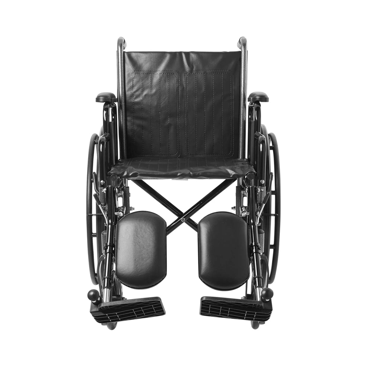 Wheelchair McKesson Dual Axle Desk Length Arm Swing-Away Footrest Black Upholstery 18 Inch Seat Width Adult 300 lbs. Weight Capacity McKesson