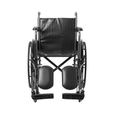 Wheelchair McKesson Dual Axle Full Length Arm Swing-Away Footrest Black Upholstery 18 Inch Seat Width Adult 300 lbs. Weight Capacity McKesson