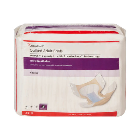 Wings™ Overnight Absorbency Incontinence Brief, Extra Large Wings™