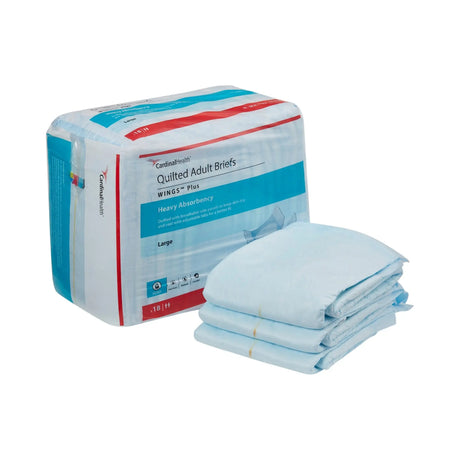 Wings™ Plus Quilted Heavy Absorbency Incontinence Brief, Large Wings™