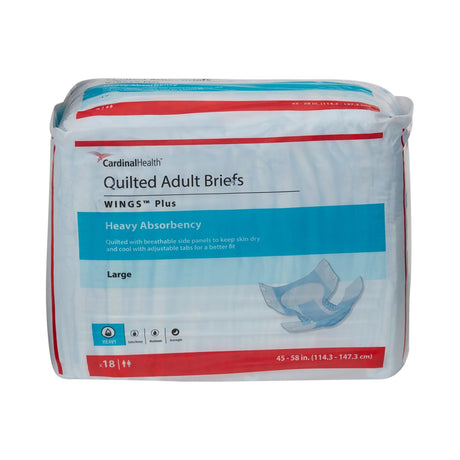 Wings™ Plus Quilted Heavy Absorbency Incontinence Brief, Large Wings™