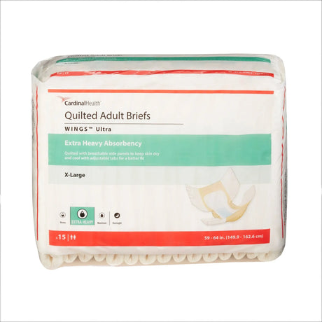 Wings™ Ultra Quilted Extra Heavy Absorbency Incontinence Brief, Extra Large Wings™ Ultra