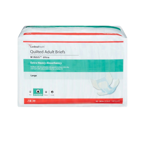 Wings™ Ultra Quilted Extra Heavy Absorbency Incontinence Brief, Large Wings™ Ultra