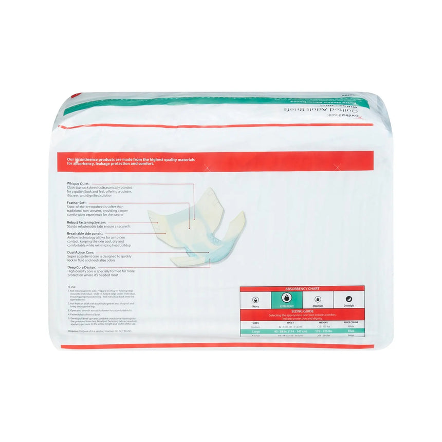 Wings™ Ultra Quilted Extra Heavy Absorbency Incontinence Brief, Large Wings™ Ultra