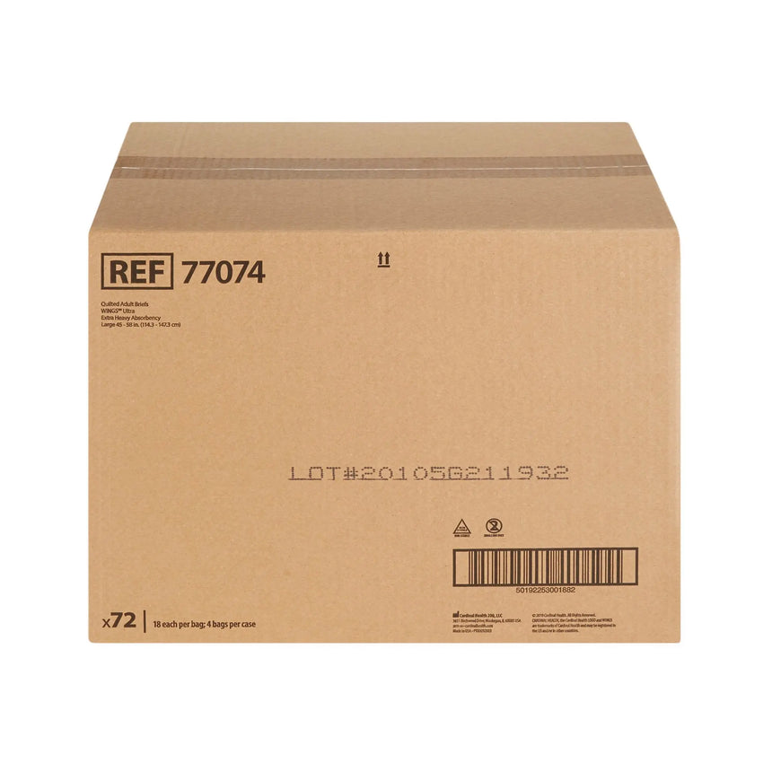 Wings™ Ultra Quilted Extra Heavy Absorbency Incontinence Brief, Large Wings™ Ultra