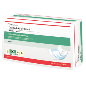 Wings™ Ultra Quilted Extra Heavy Absorbency Incontinence Brief, Large Wings™ Ultra