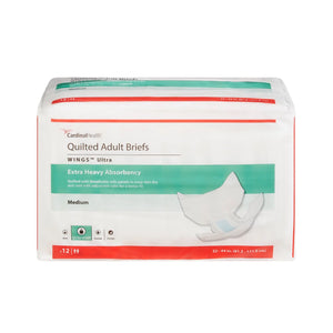 Wings™ Ultra Quilted Extra Heavy Absorbency Incontinence Brief, Medium Wings™ Ultra