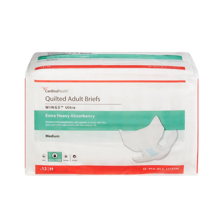 Wings™ Ultra Quilted Extra Heavy Absorbency Incontinence Brief, Medium Wings™ Ultra