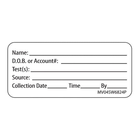 MedVision® Pre-Printed / Write On Label, Patient Information, 2.25 x 1 Inch MedVision®