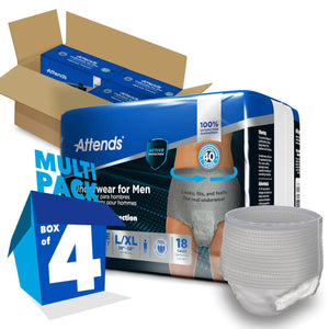 Attends® Discreet Men's Underwear, Level 5, Large / X-Large Attends® For Men