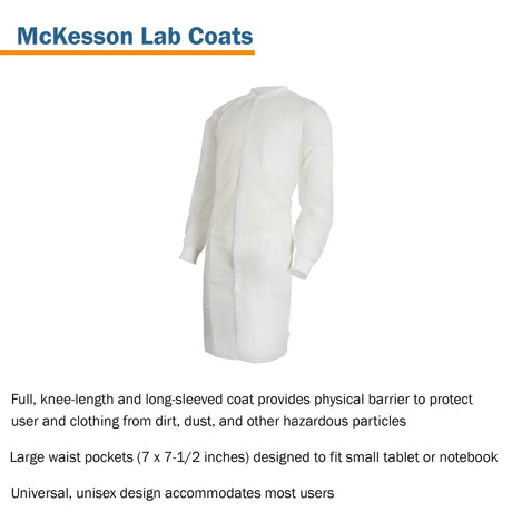 McKesson Lab Coat, Large / X-Large, White McKesson