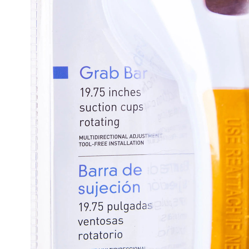 McKesson Rotating Suction-Cup Grab Bar, White/Yellow Plastic McKesson