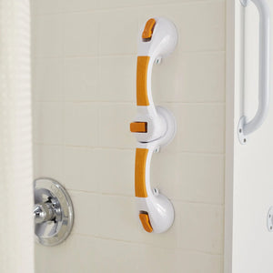McKesson Rotating Suction-Cup Grab Bar, White/Yellow Plastic McKesson