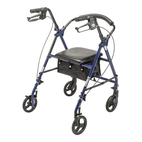 drive™ Steel Rollator with 6 Inch Wheels, Blue - getMovility